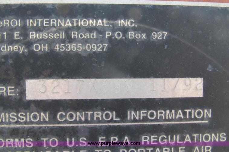 image for item J3642 1992 Leroi 185 air compressor