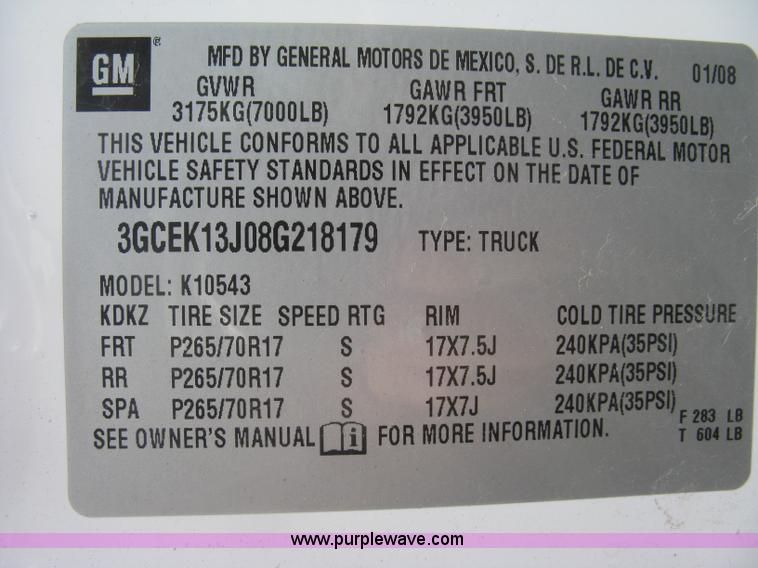 image for item L6359 2008 Chevrolet Silverado 1500 LT Crew Cab pickup truck