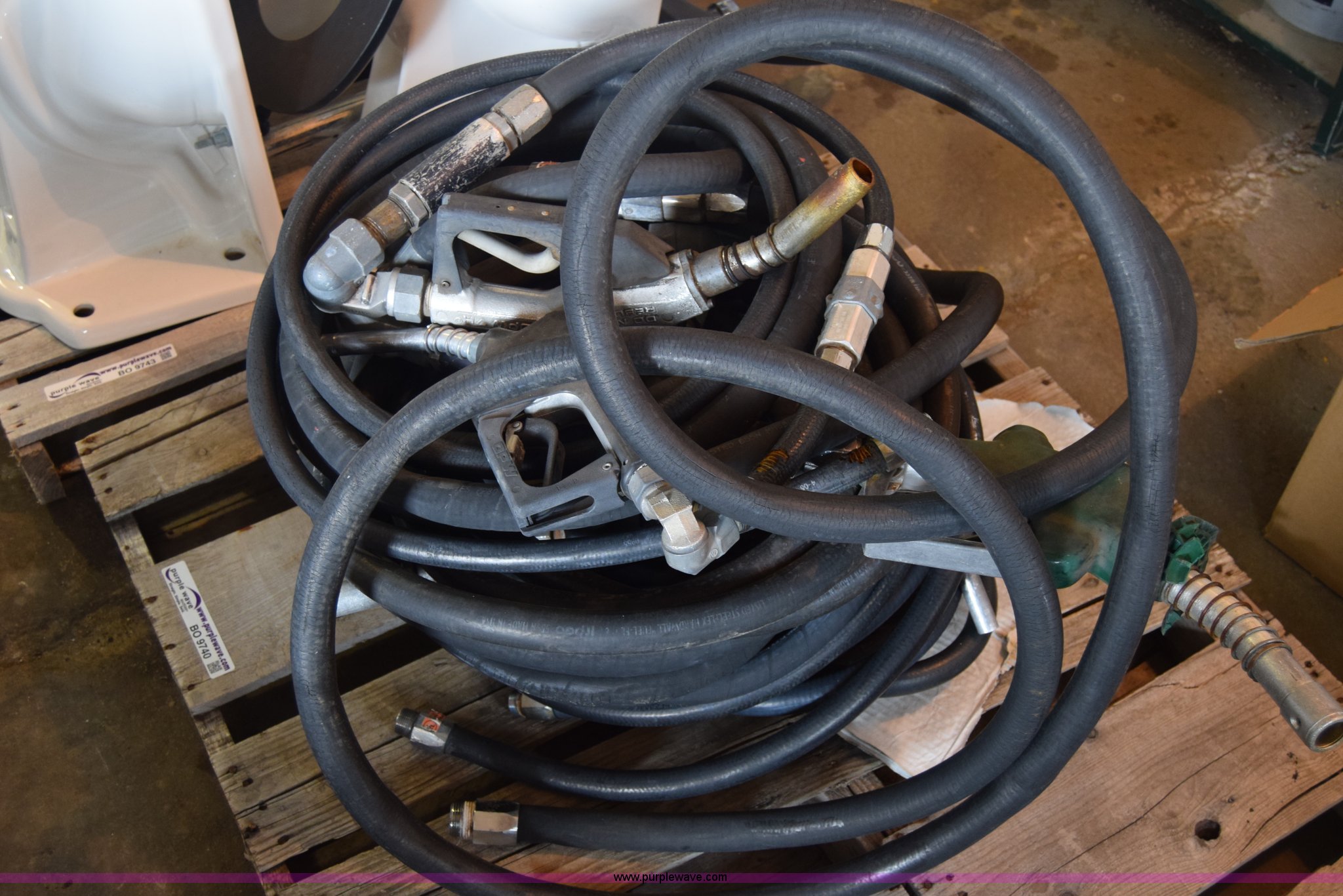 (10) gas pump hoses in Wichita, KS Item BO9740 sold Purple Wave