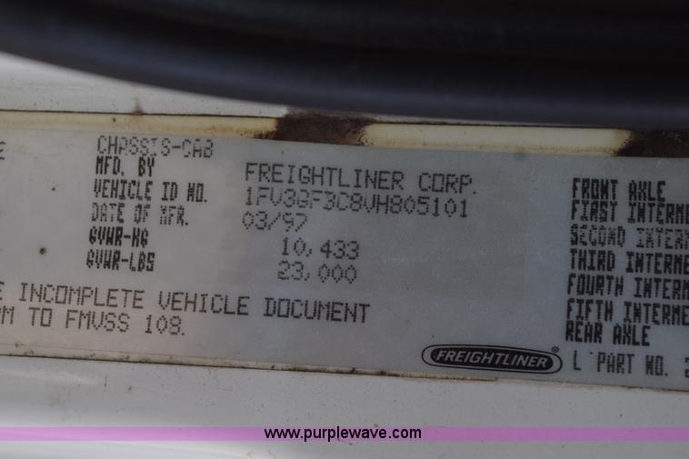 image for item K6655 1997 Freightliner FL60 chipper truck