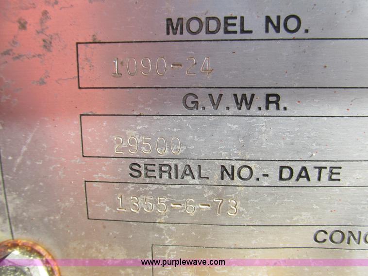 image for item K6731 1973 Trail-Eze 1090-24 equipment trailer