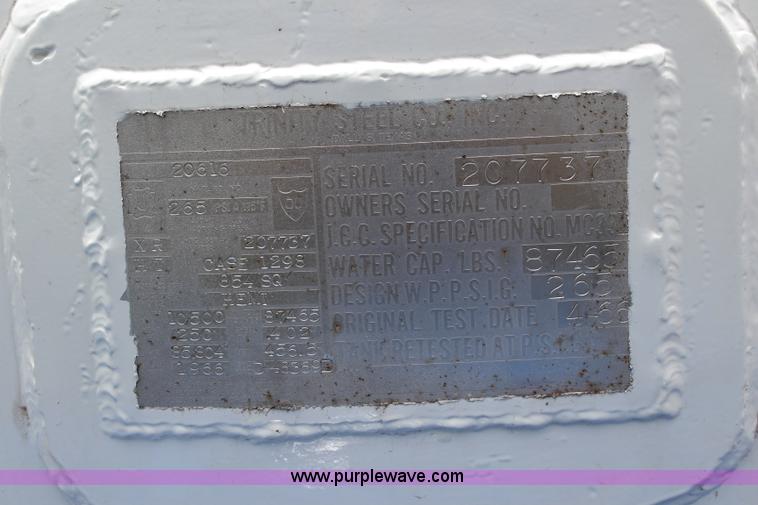 image for item J3662 1966 Trinity anhydrous ammonia/propane tank trailer