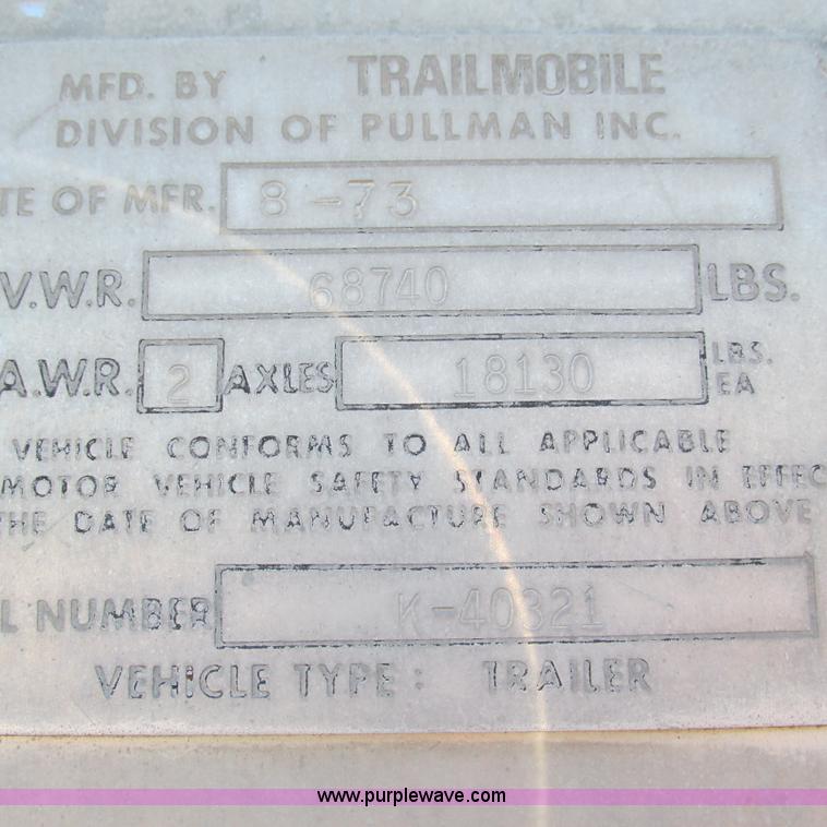 image for item L5299 1973 Trailmobile T41I1CBG oil tanker trailer