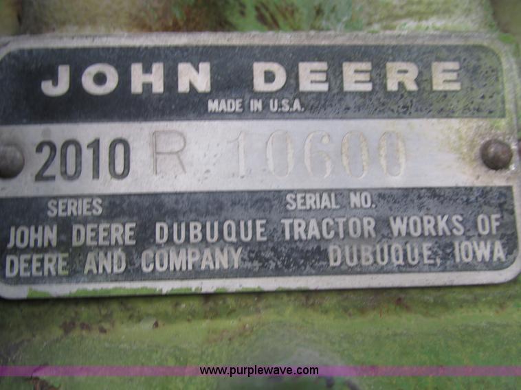 image for item H1131 1960 John Deere 2010 tractor