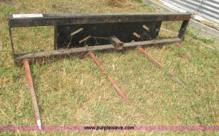 image for item H1157 Shop built bale spear skid steer attachment