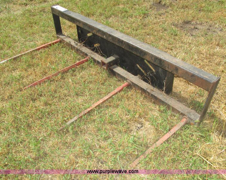image for item H1157 Shop built bale spear skid steer attachment