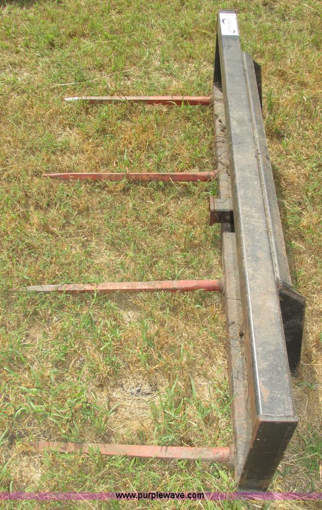 image for item H1157 Shop built bale spear skid steer attachment