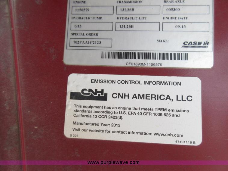 image for item J8708 2013 Case 110A tractor