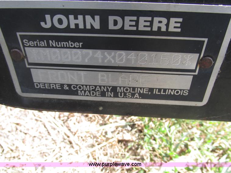 image for item AV9095 John Deere front mount blade