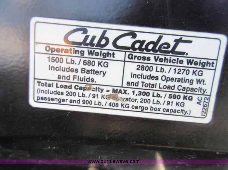 image for item BB9218 2007 Cub Cadet 37AC46AL710 Limited Edition utility vehicle