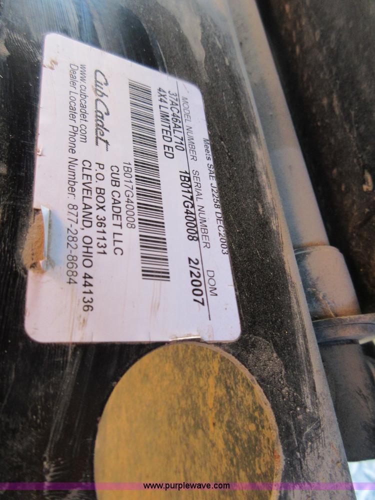 image for item BB9218 2007 Cub Cadet 37AC46AL710 Limited Edition utility vehicle