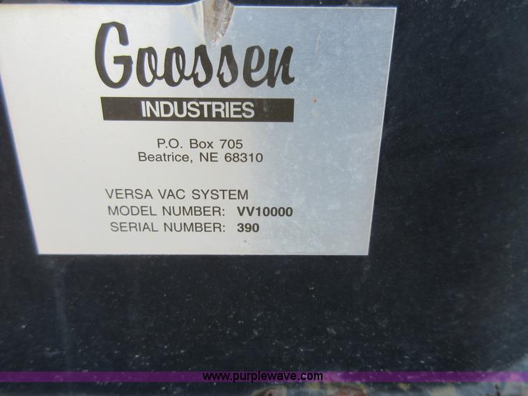 image for item BB9233 Goossen VV10000 Versa Vac system