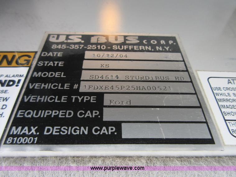 image for item I1968 2005 Ford E450 Super Duty school bus