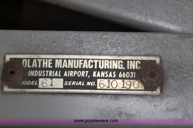 Olathe Manufacturing 61 blower in Olathe, KS Item J3735 sold Purple