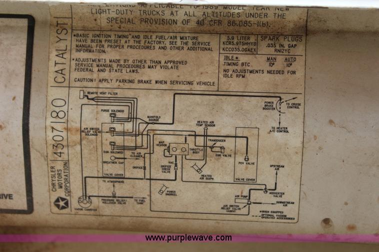image for item J4382 1989 Dodge D350 pickup truck