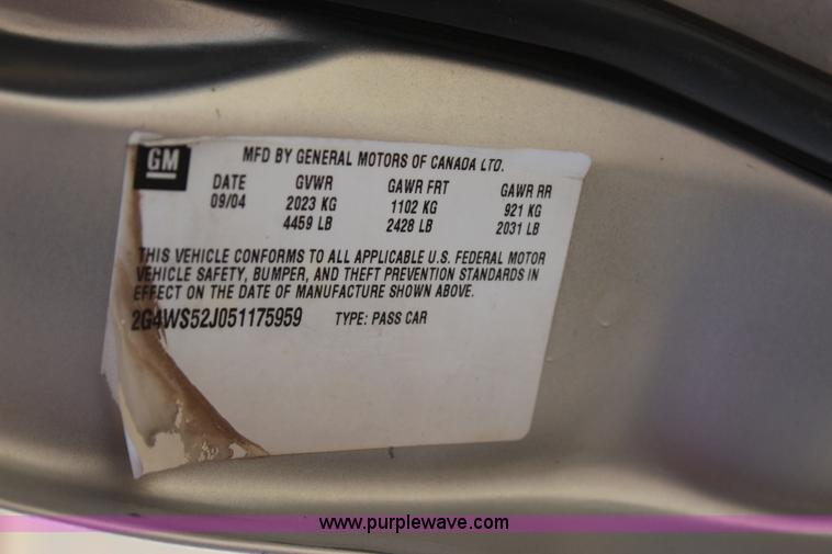 image for item J4386 2005 Buick Century