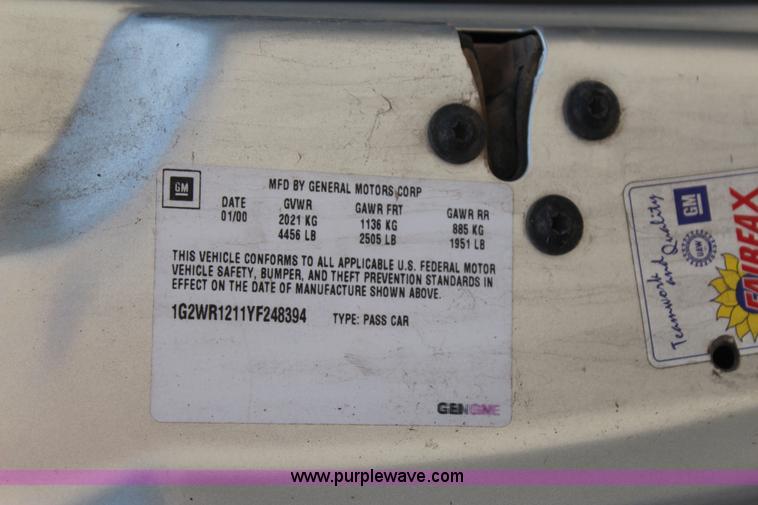 image for item J4402 2000 Pontiac Grand Prix GTP