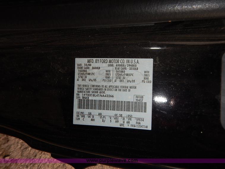 image for item J6382 2001 Ford F150 SuperCab pickup truck