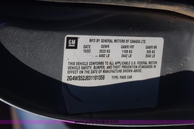 image for item J8003 2003 Buick Century Custom