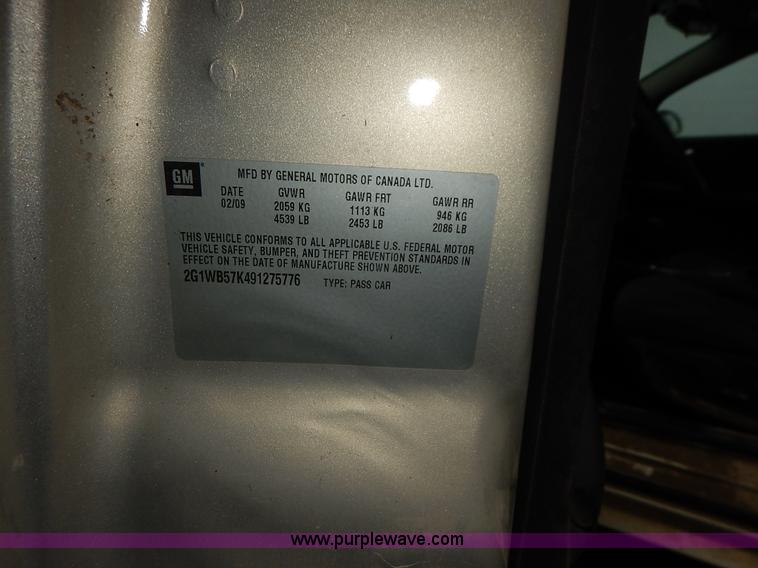 image for item K1658 2009 Chevrolet Impala LS