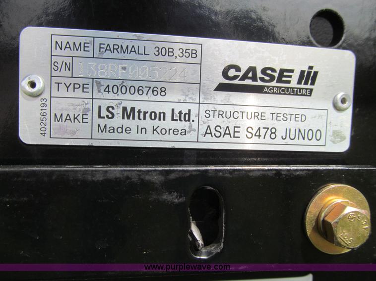 image for item K6351 2012 Case IH Farmall 35B MFWD tractor