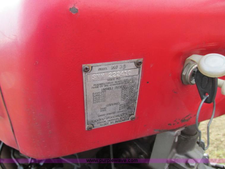 image for item K9435 1962 Massey-Ferguson 35 tractor