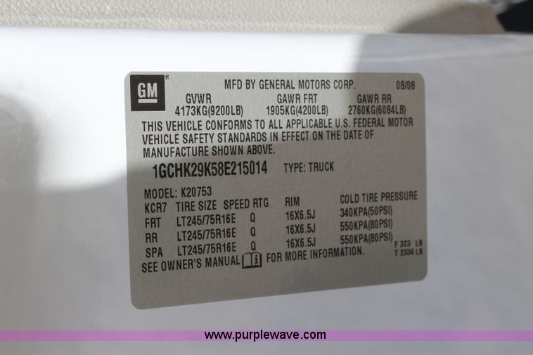 image for item L2269 2008 Chevrolet Silverado 2500HD Ext. Cab pickup truck