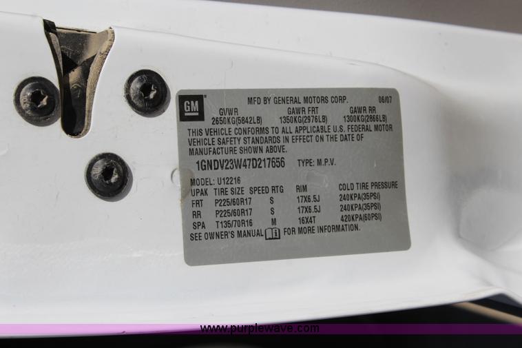 image for item L2270 2007 Chevrolet Uplander LS Ext. van