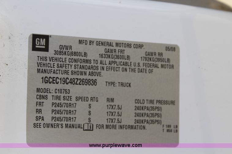 image for item L2271 2008 Chevrolet Silverado 1500 Ext. Cab pickup truck