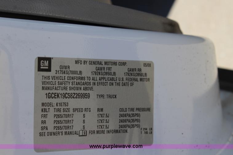 image for item L2299 2008 Chevrolet Silverado 1500 Ext. Cab pickup truck