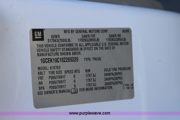 image for item L2312 2008 Chevrolet Silverado 1500 Ext. Cab pickup truck