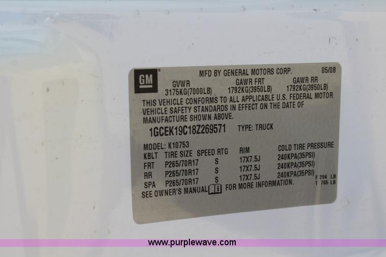 image for item L2319 2008 Chevrolet Silverado 1500 Ext. Cab pickup truck