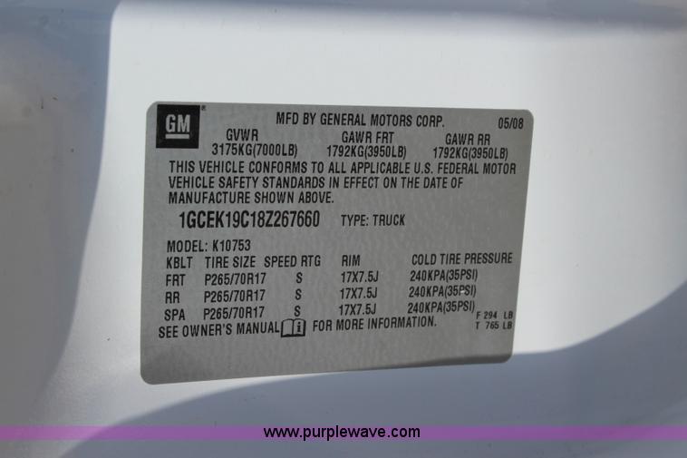 image for item L2320 2008 Chevrolet Silverado 1500 Ext. Cab pickup truck