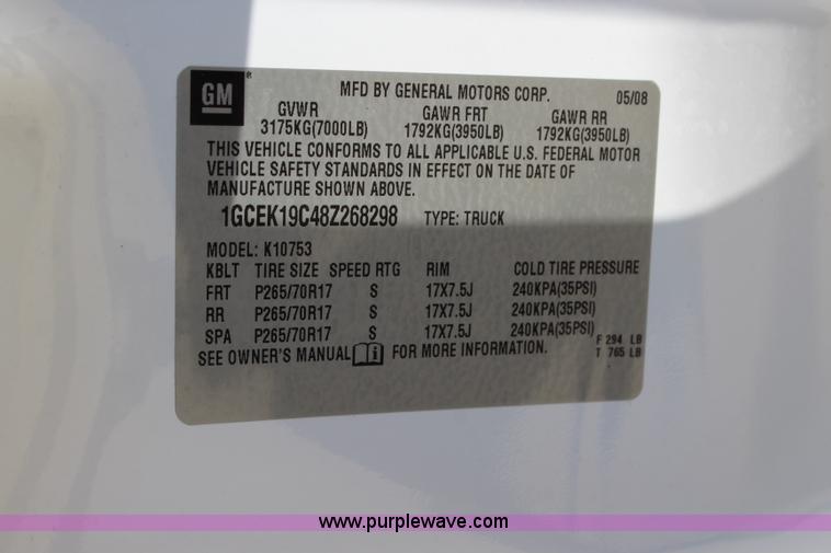 image for item L2321 2008 Chevrolet Silverado 1500 Ext. Cab pickup truck