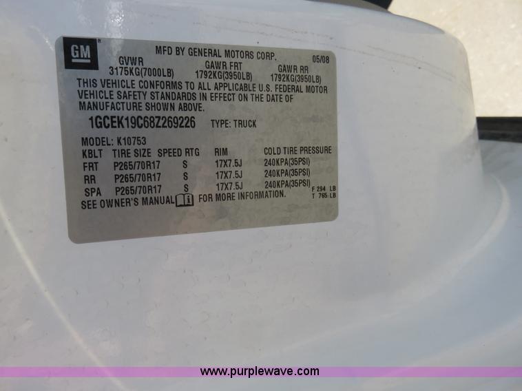 image for item L2323 2008 Chevrolet Silverado 1500 Ext. Cab pickup truck