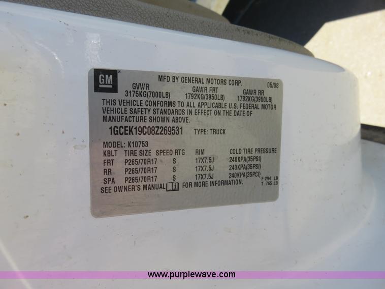 image for item L2324 2008 Chevrolet Silverado 1500 Ext. Cab pickup truck