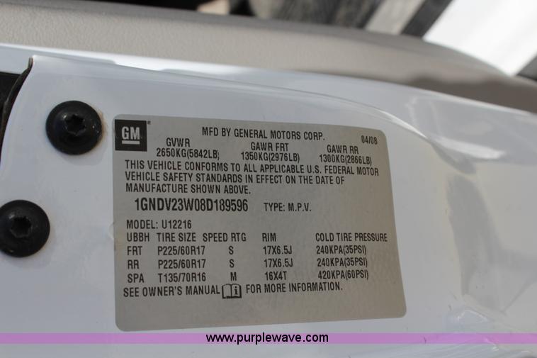 image for item L2333 2008 Chevrolet Uplander LS Ext. van