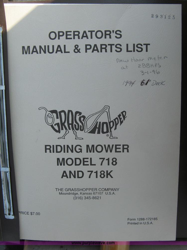 image for item L6372 Grasshopper 718K ZTR lawn mower