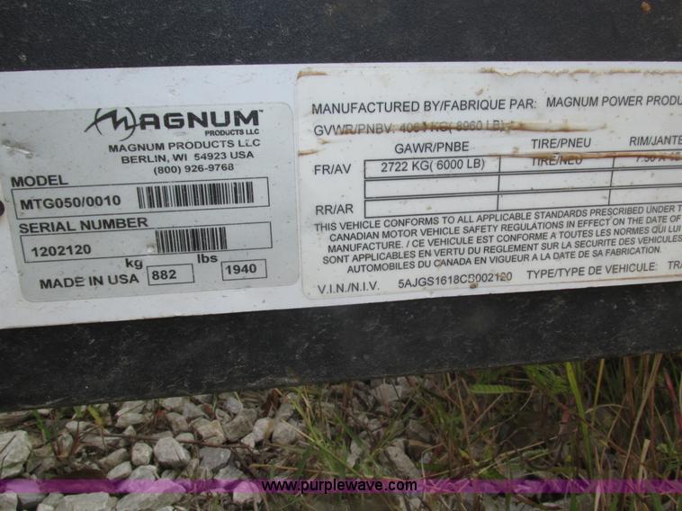 image for item H1138 2012 Magnum MMG55FH generator