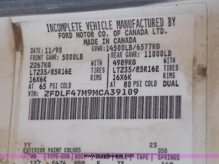 image for item J2703 1991 Ford F450 Super Duty bucket truck