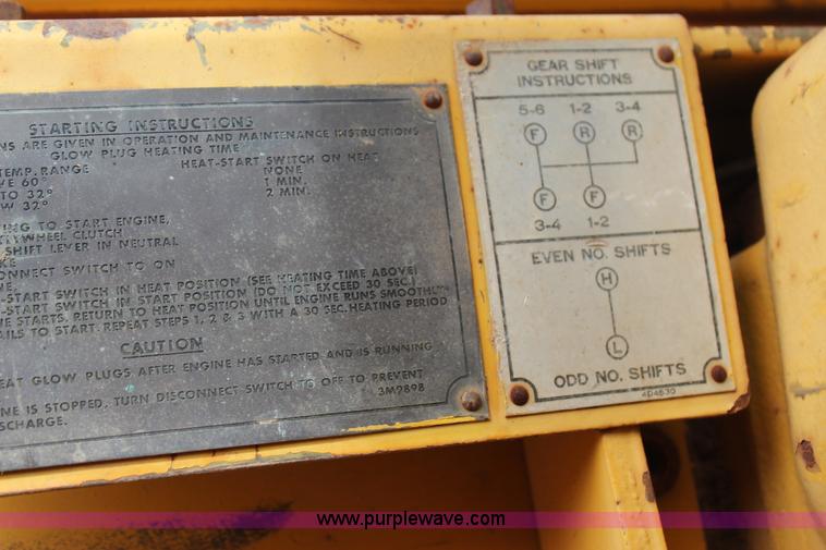 image for item J4394 1965 Caterpillar 12E rigid frame motor grader