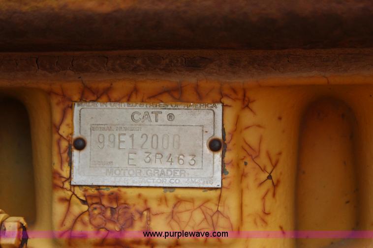 image for item J4394 1965 Caterpillar 12E rigid frame motor grader