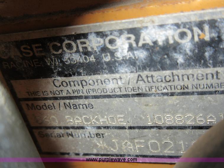 image for item J8671 Case 860 Turbo cable plow