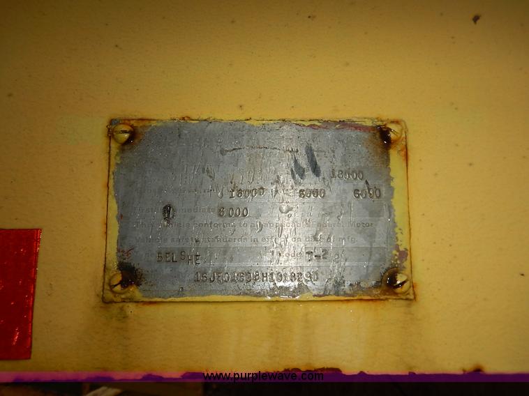 image for item K1660 1987 Belshie T-2 equipment trailer