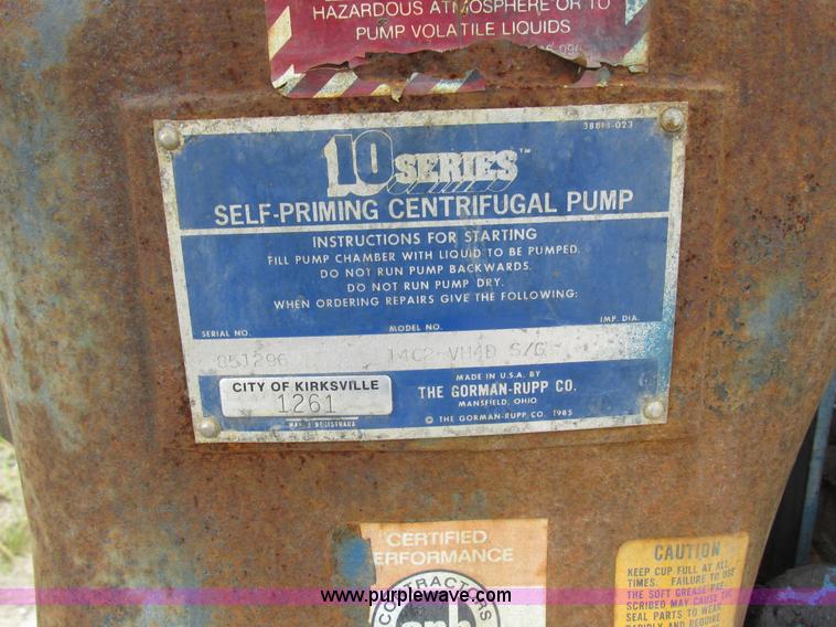 image for item K2193 Gorman Rupp 14C2-VH4D pump