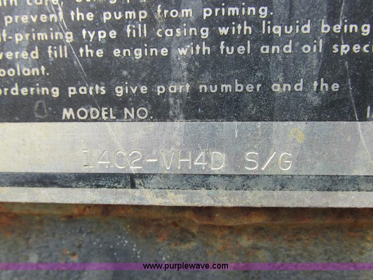 image for item K2194 Gorman Rupp 1402-VH4D pump