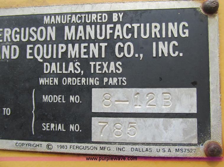 image for item K5173 Ferguson 8-12B double drum roller