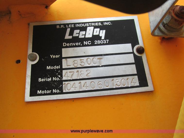 image for item K5181 Lee Boy L8500T low deck paver