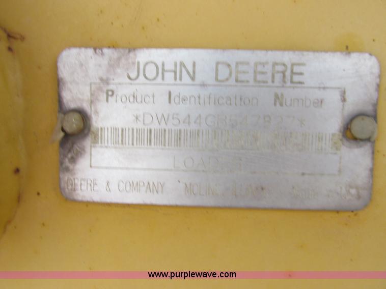 image for item K5755 1994 John Deere 544G wheel loader