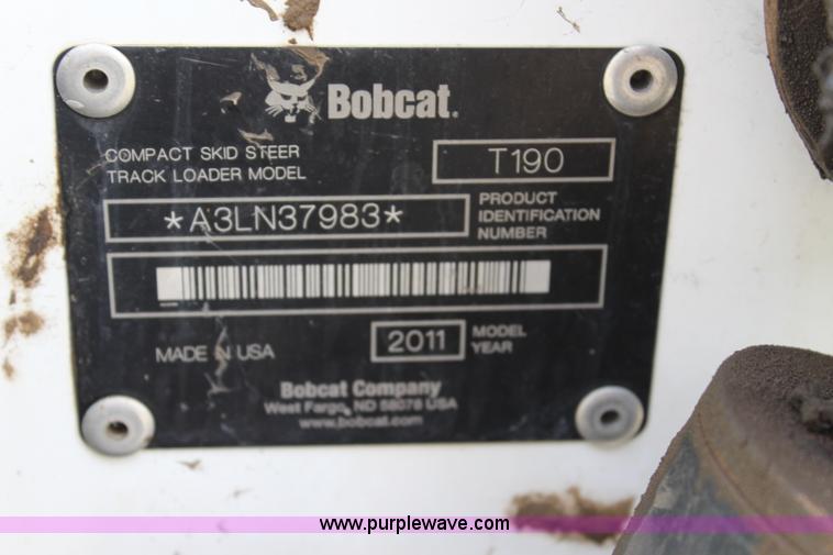 image for item L2258 2011 Bobcat T190 skid steer